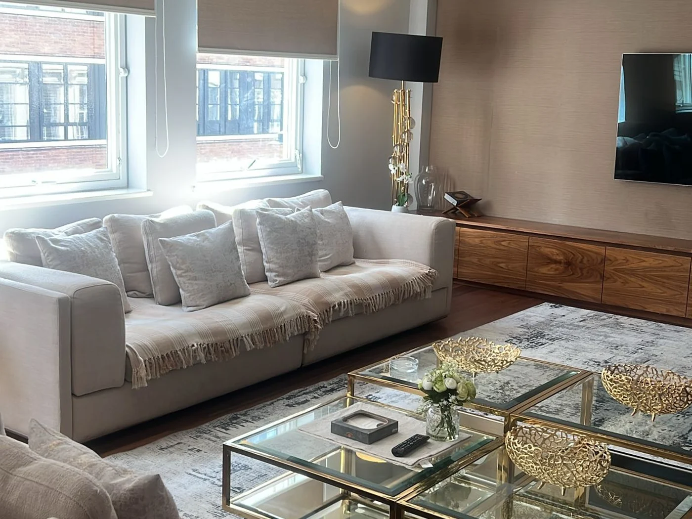 An elegant, freshly cleaned living room in Belfast